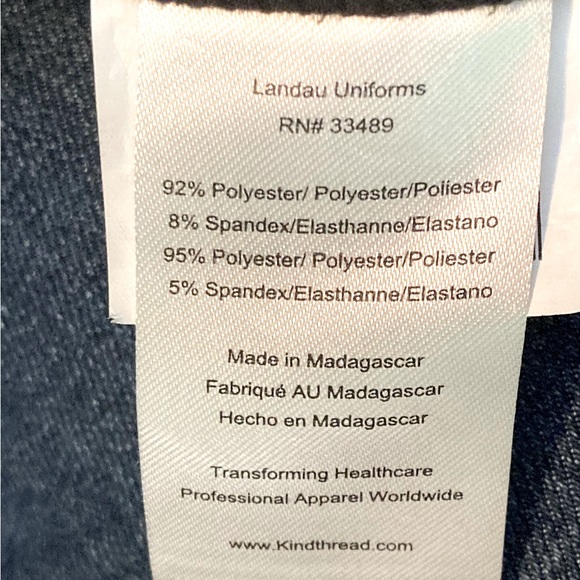 NWOT Landau Rib Knit Waistband Nurse Scrub Cargo Pant - Picture 2 of 5